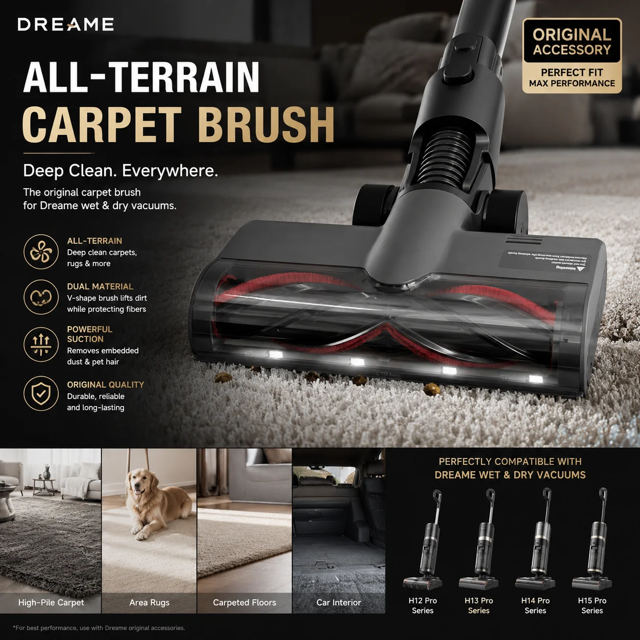 Original Dreame V12 T20 Carpet Brush Assembly with Roller  Spare Parts for   Vacuum Cleaner Accessories image 3