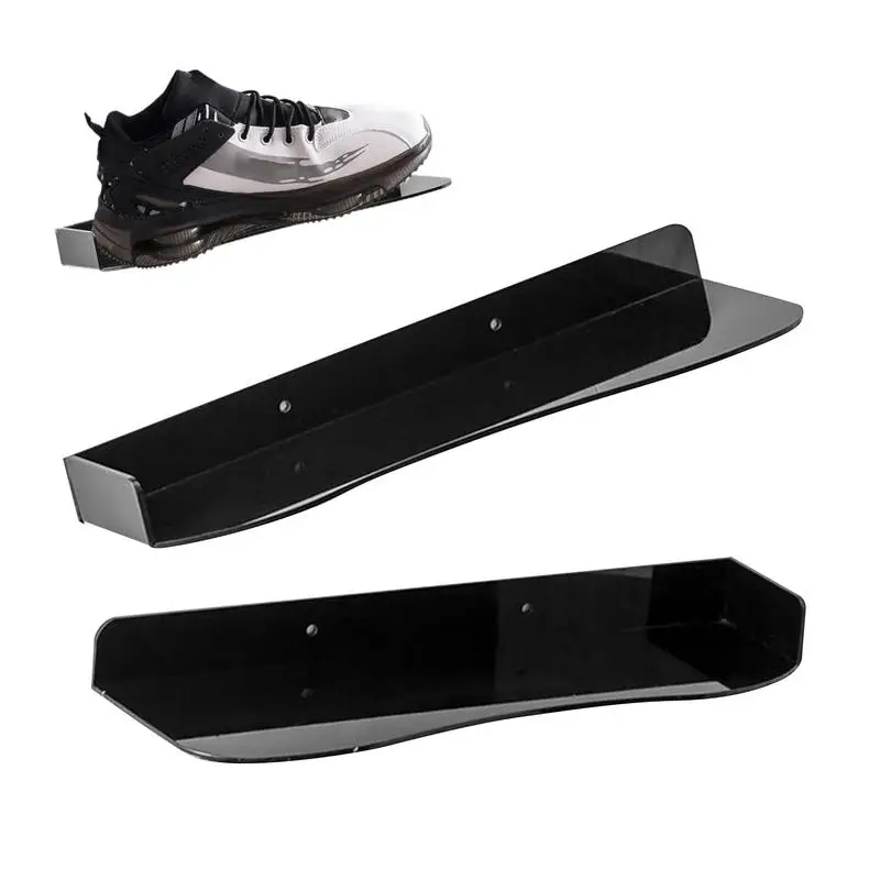 

Wall Shoe Rack Acrylic Floating Shelves For Shoes Home Interior Decoration Organizer Display Storage For Bedrooms Living Rooms