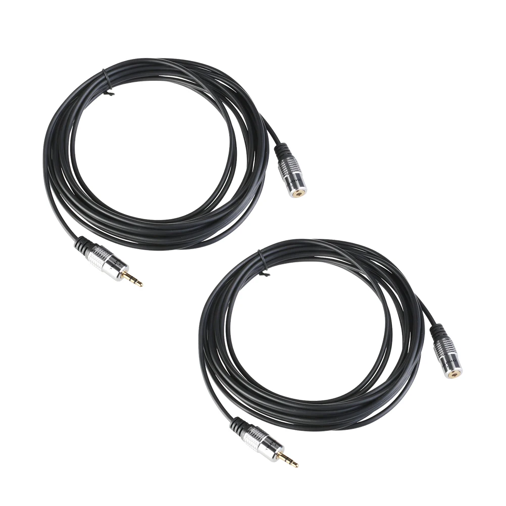 

2Pcs 3.5mm Male to Female Headphone Extension Cable Premium Aluminum Shell for Car Stereo Aux Device 3.5mm Male to Female Cable