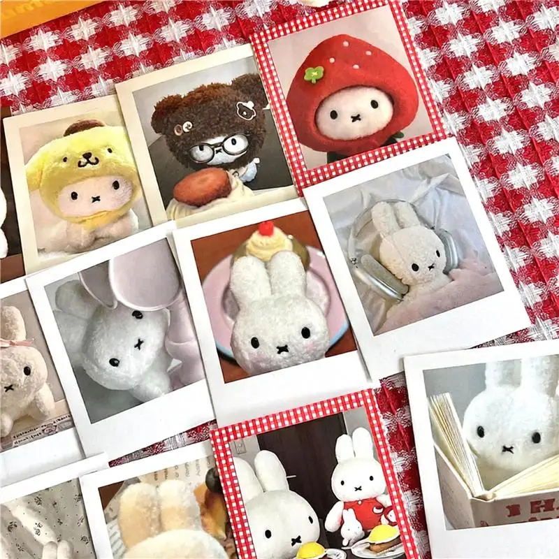 Cartoon Miffy Polaroid Card Kawaii Japanese Anime Rabbit Hand Account Stationery Decoration Cardboard Toys Friend's Holiday Gift