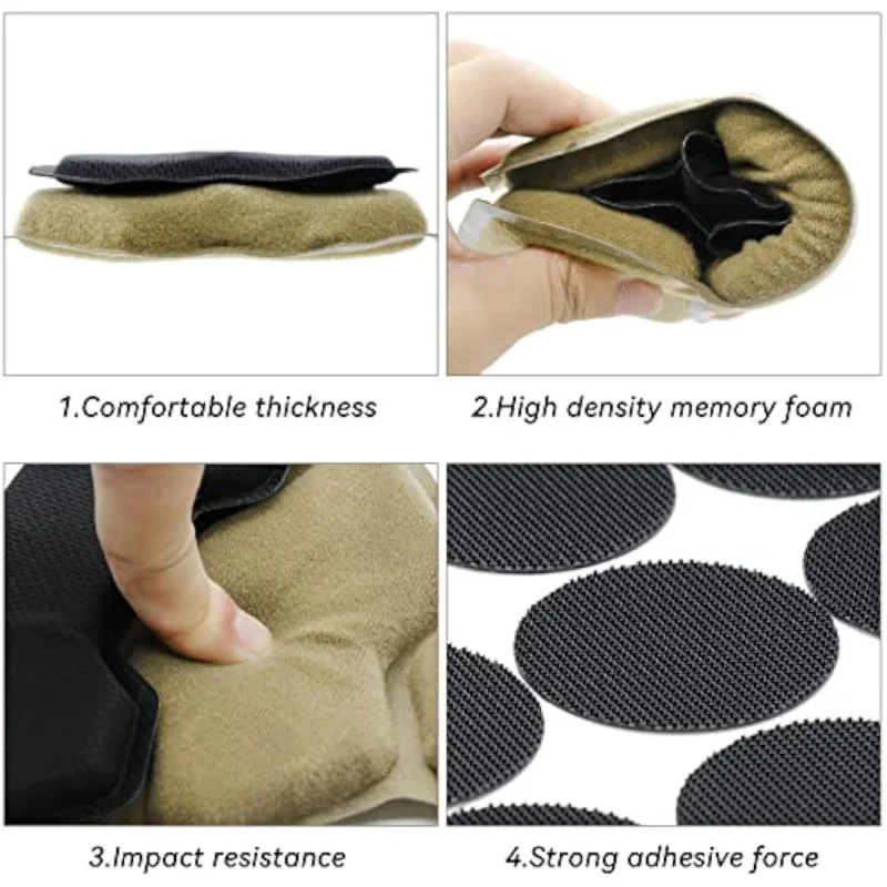 مجموعة وسائد إسفنج الذاكرة للخوذة التكتيكية العالمية - حشوات وسادة واقية لخوذات FAST/MICH/ACH/USMC/PASGT