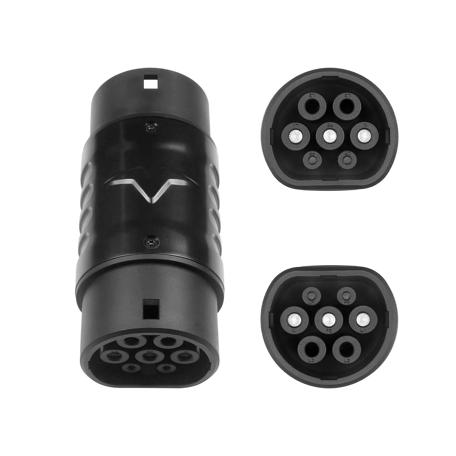 EV Charging Adapter GBT to Type 2, 32A Single Phase Electric Car Charging Converter, GBT Plug to IEC 62196-2 Type 2 Connector