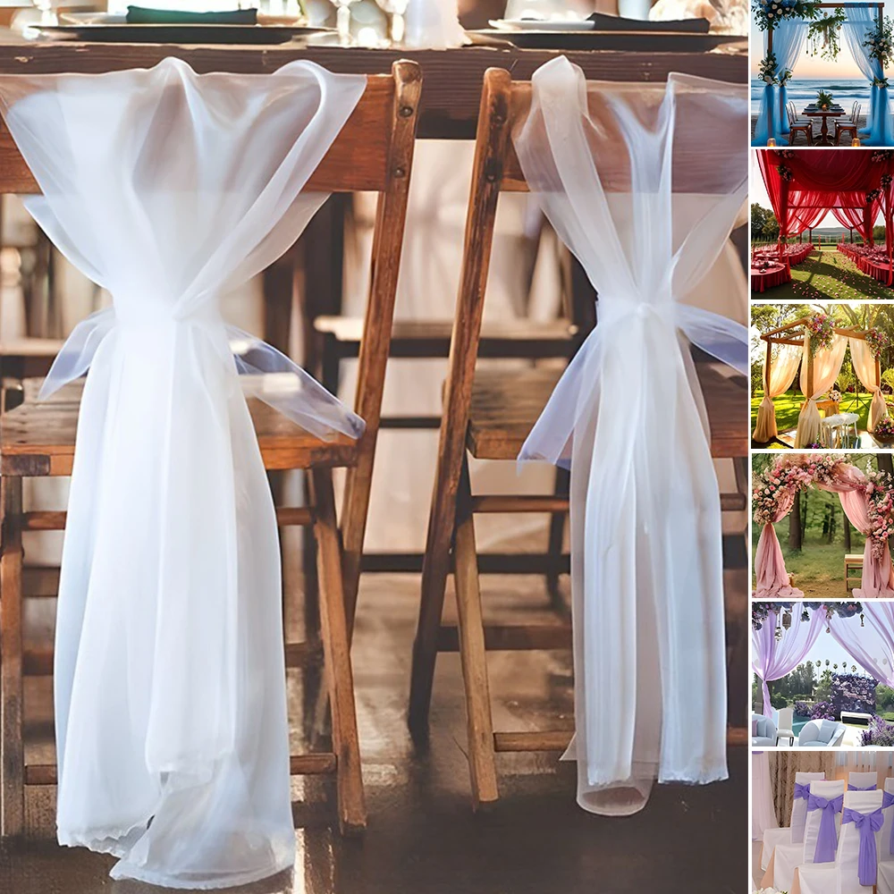 

1PC Fabrics for Ceiling Drapes Wedding Decoration Sheer Draping Wedding Ceremony Reception Halls Decorations 1m/6m/8m 결혼식 천장 커튼