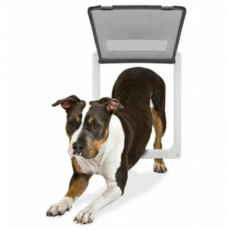 Pet Door for Dogs and Cats, 4-Way Locking Control, Adjustable Flap, Durable Pet Access Door, Easy Install Dog and Cat Door
