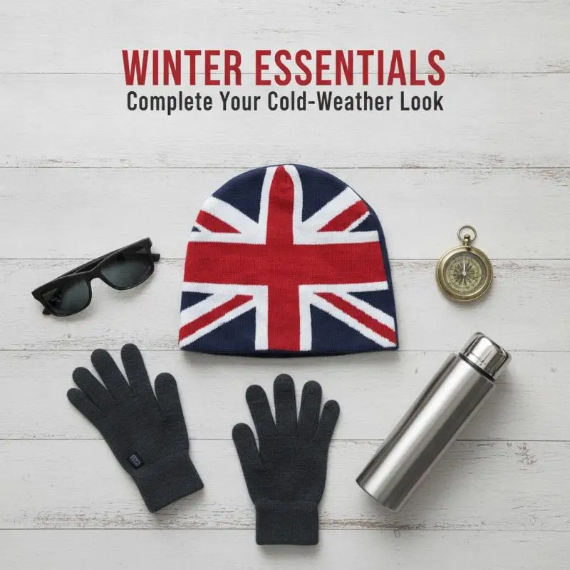 Warm Casual Fashion Personal Beanies Rap Versatile Outdoor Street New Men Women European Style Jacquard Union Jack Knitted Hats