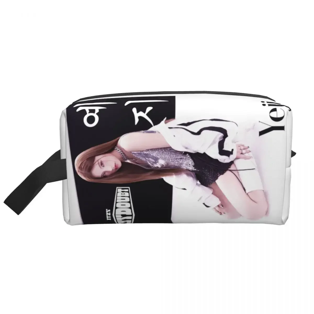 Custom ITZYS YEJI Kill My Doubt Toiletry Bag Women Kpop Girl Music Group Cosmetic Makeup Organizer Lady Beauty Storage Kit Box