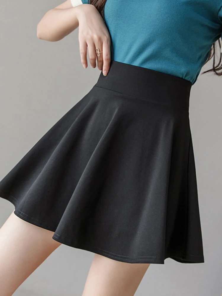 

Black short skirt summer thin hip skirt women's spring and autumn 2024 new fluffy high-waisted a-word pleated skirt