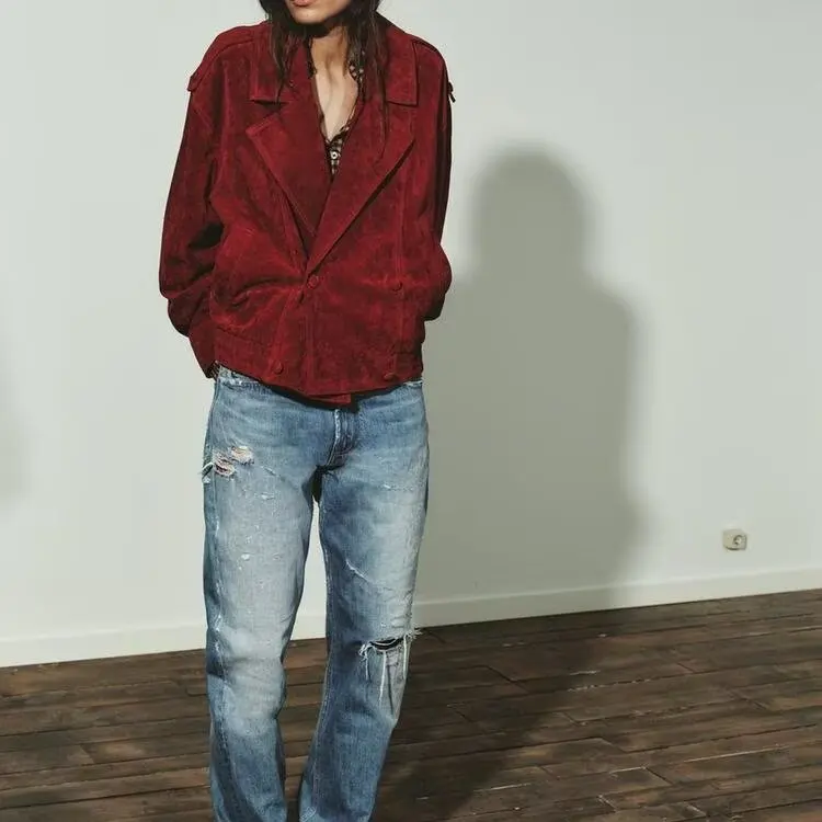 معطف نسائي مبطن من Faionable لراكبي الدراجات النارية مصنوع من جلد البولي يوريثان معطف خريف وشتاء جديد وصل حديثًا ZR Sle طويل Sve مزدوج الصدر