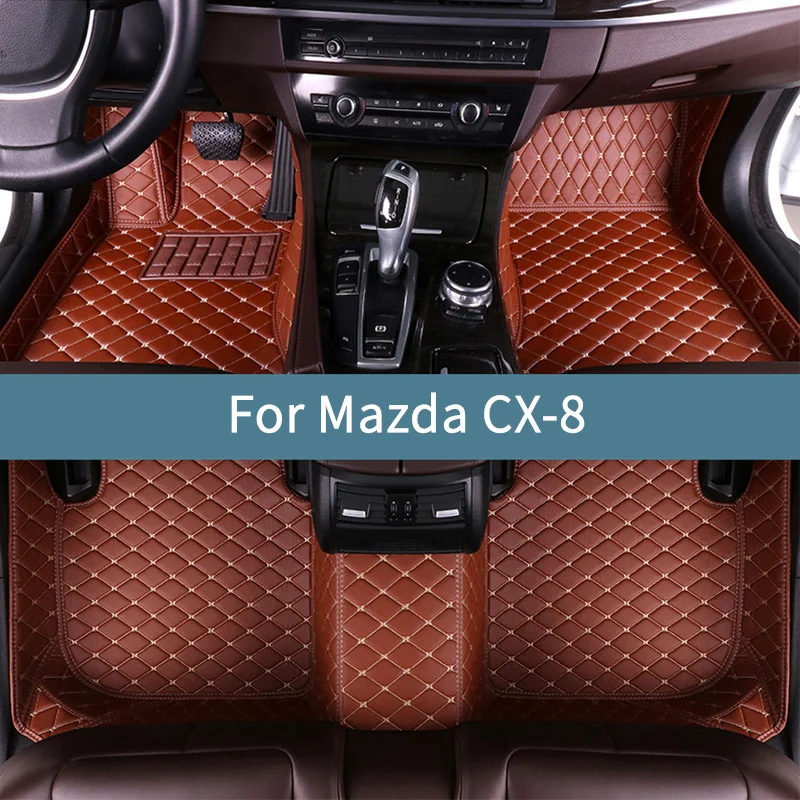 

Всепогодный полный комплект автомобильных ковриков для Mazda CX-8 2020 2021 2022 2023 2024 2025 2026 Кожаные коврики для автомобилей