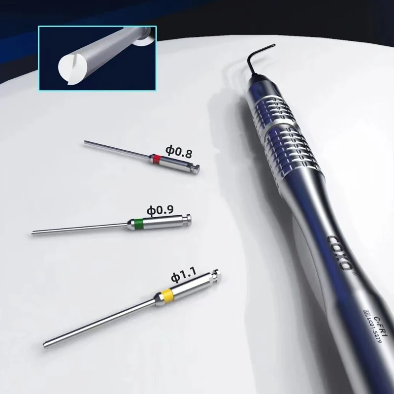 COXO Dental C-FR1 Endo File Removal System Adopting a clip on file design and a pre bent working head design