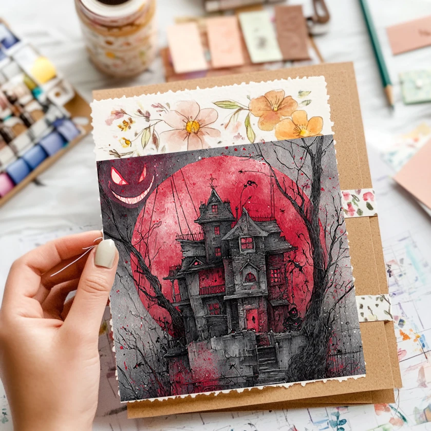 36 Sheets 6"x6" Scrapbook Paper Pack: Vintage Typography & Ink Wash Prints for Scrapbooking, Origami & Retro Junk Journal .