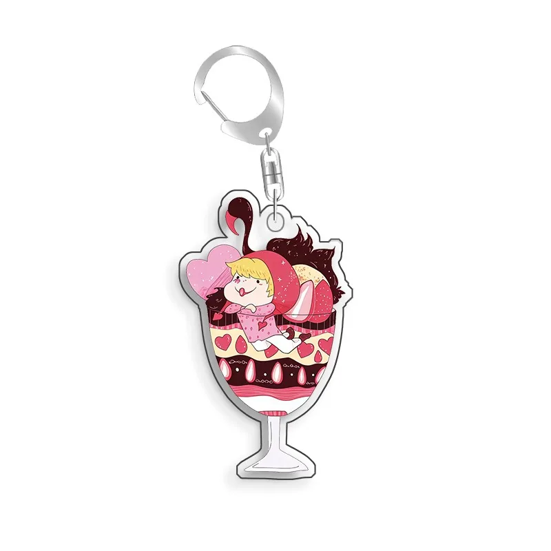 Keychain OP OPTCG Card Luffy Yamato Roronoa Zoro Backpack Pendant AnimeGame Fans Gift Recycled Acrylic Decoration Rare Card Toy view 5
