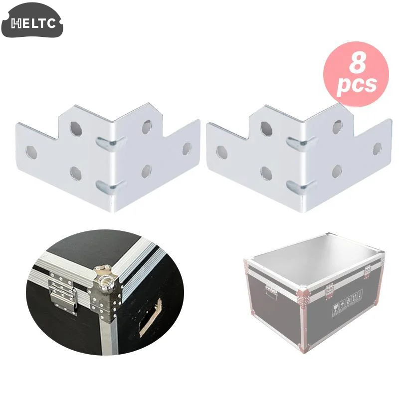 4/8Pcs L Brace  Angle Code Flight Case L Brace Tour Case Side Corner Protector 6 Hole Right Angle Code Angle Fixed Brackets