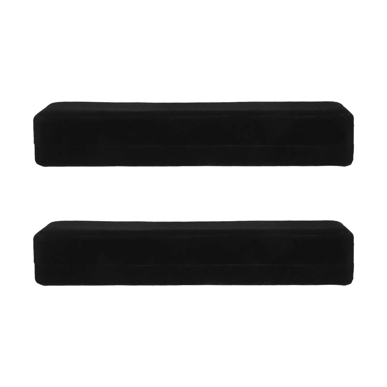 

2Pcs Black Necklace Gift Box Set Rectangular Padded Jewelry Chain Storage Case Ideal Necklace Bracelet Gift Packaging Display