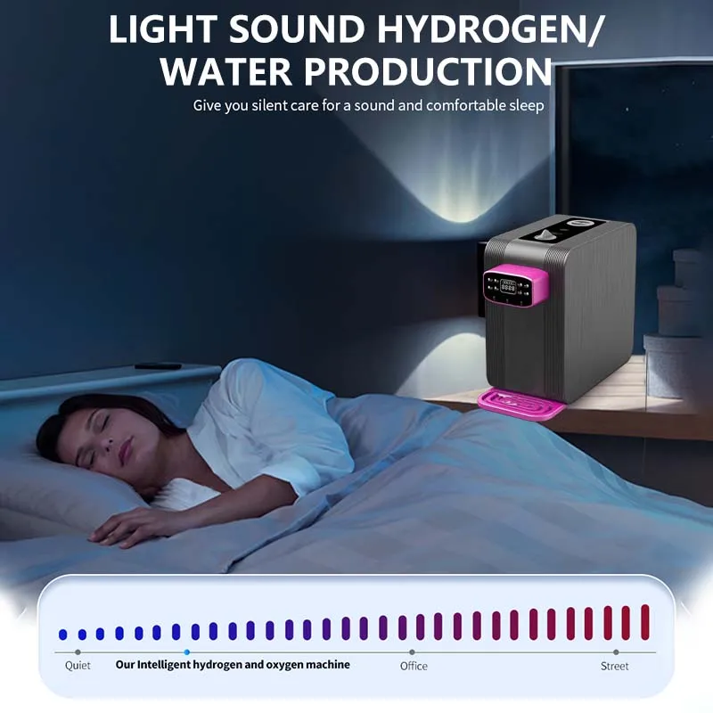 SPE PEM HHO Inhaler 300ml/450ml/600ml/900ml/1500ml Hydrogen Inhalatin Machine 2500PPB Home Use Hydrogen Water Generator