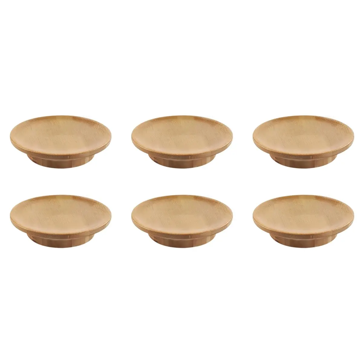 HITL 6Pcs Wine Glass Charcuterie Topper, Bamboo Wine Glass Topper Charcuterie Plate, Wine Glass Charcuterie Board Topper