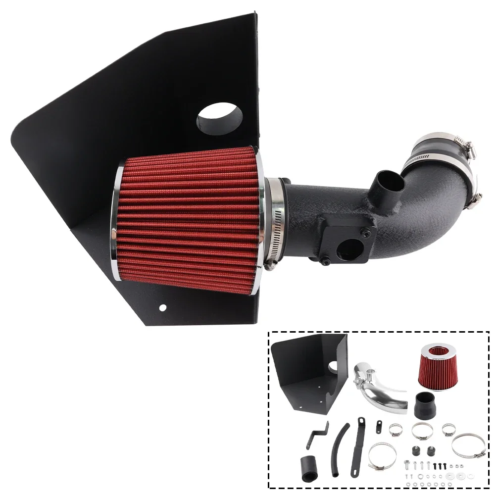 

Heat Shield Cold Air Intake Pipe Filter Kit Silver Black For Toyota Camry Base Ce Le Se Xle 2.4L 2007-09 Air Intakes Parts