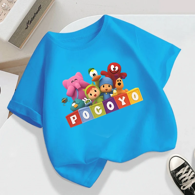 

POCOYOES Kid Clothes Girl Boy Summer T-Shirt Baby Combination Tees Shirts Kawaii Kid Casual Clothes Girl Boys Harajuku Tops