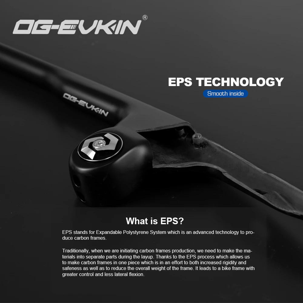 OG-EVKIN HB-BAZIE Integrated MTB Handlebar Carbon Rise 780mm -20 Degrees UD Black Matte Bicycle XC One-Shaped Mountain Bar