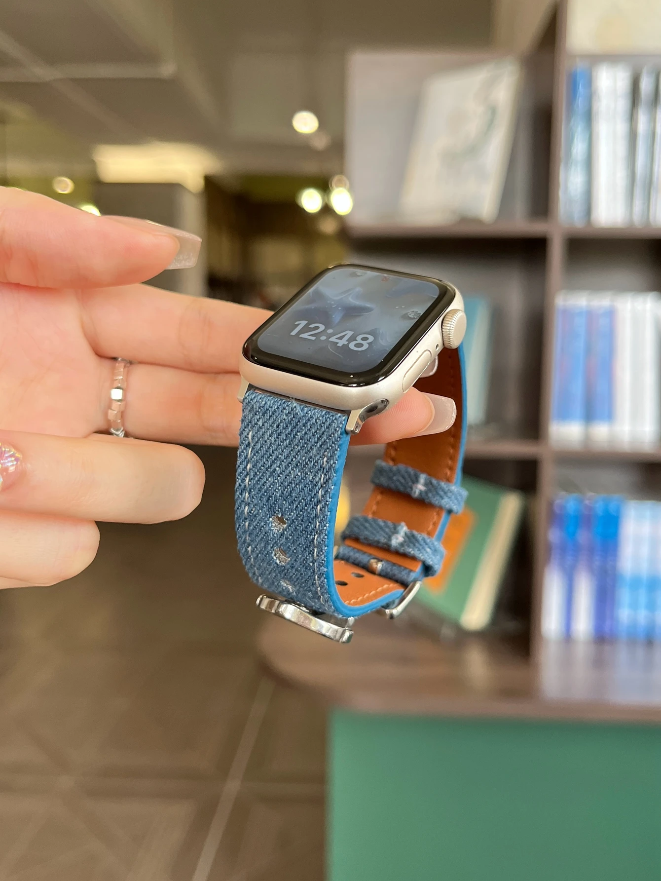 여성용 애플 워치 밴드, 울트라 10, 9, 8, 7, 6, 5, 4, 3, 2, SE, 38mm, 40mm, 41mm, 42mm, 44mm, 45mm, 46mm 가죽 루프