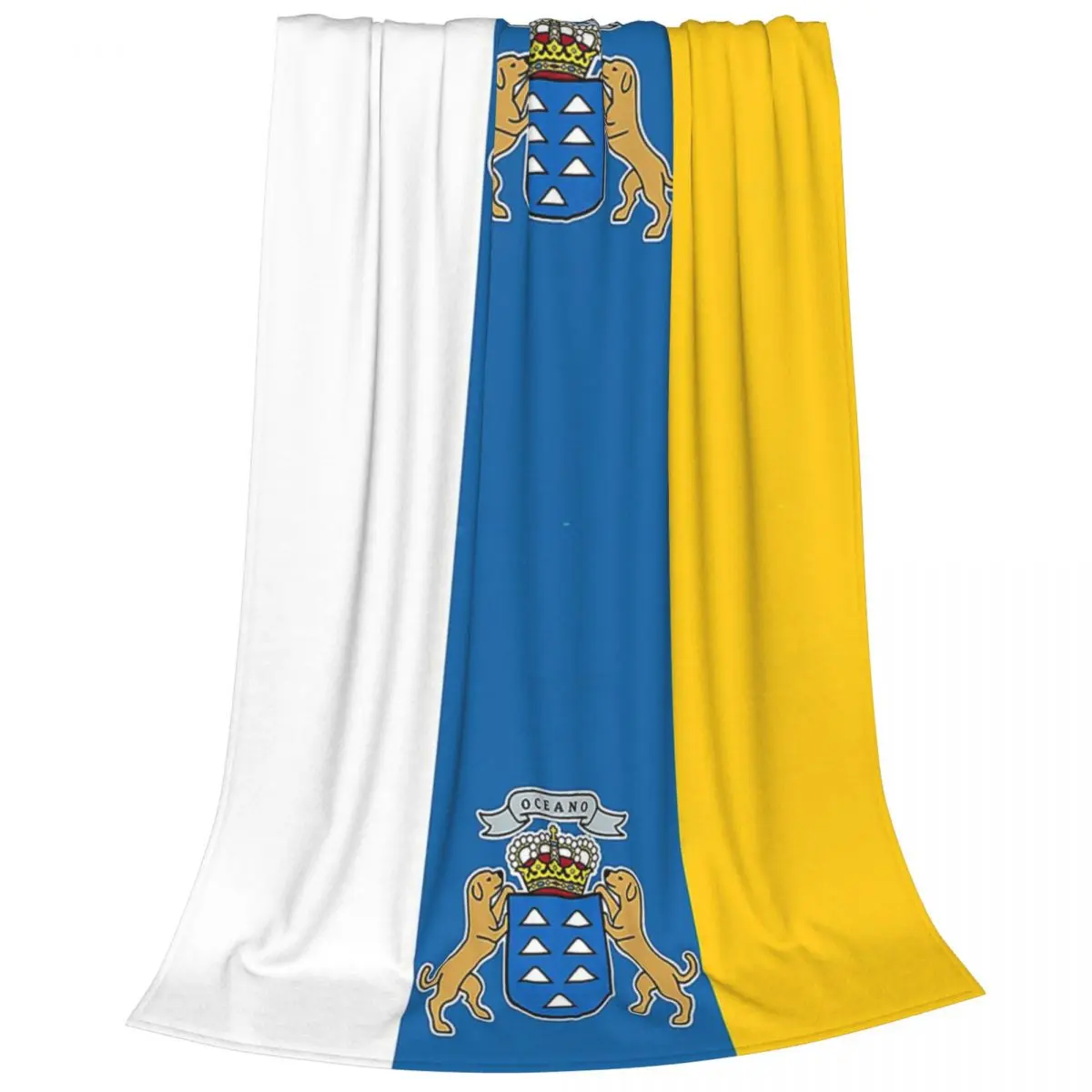 Spain Flag Oceano Canary Islands Blankets Fleece Breathable Sofa Throw Blankets For Couch Bedding Office Throws Bedspread Quilt