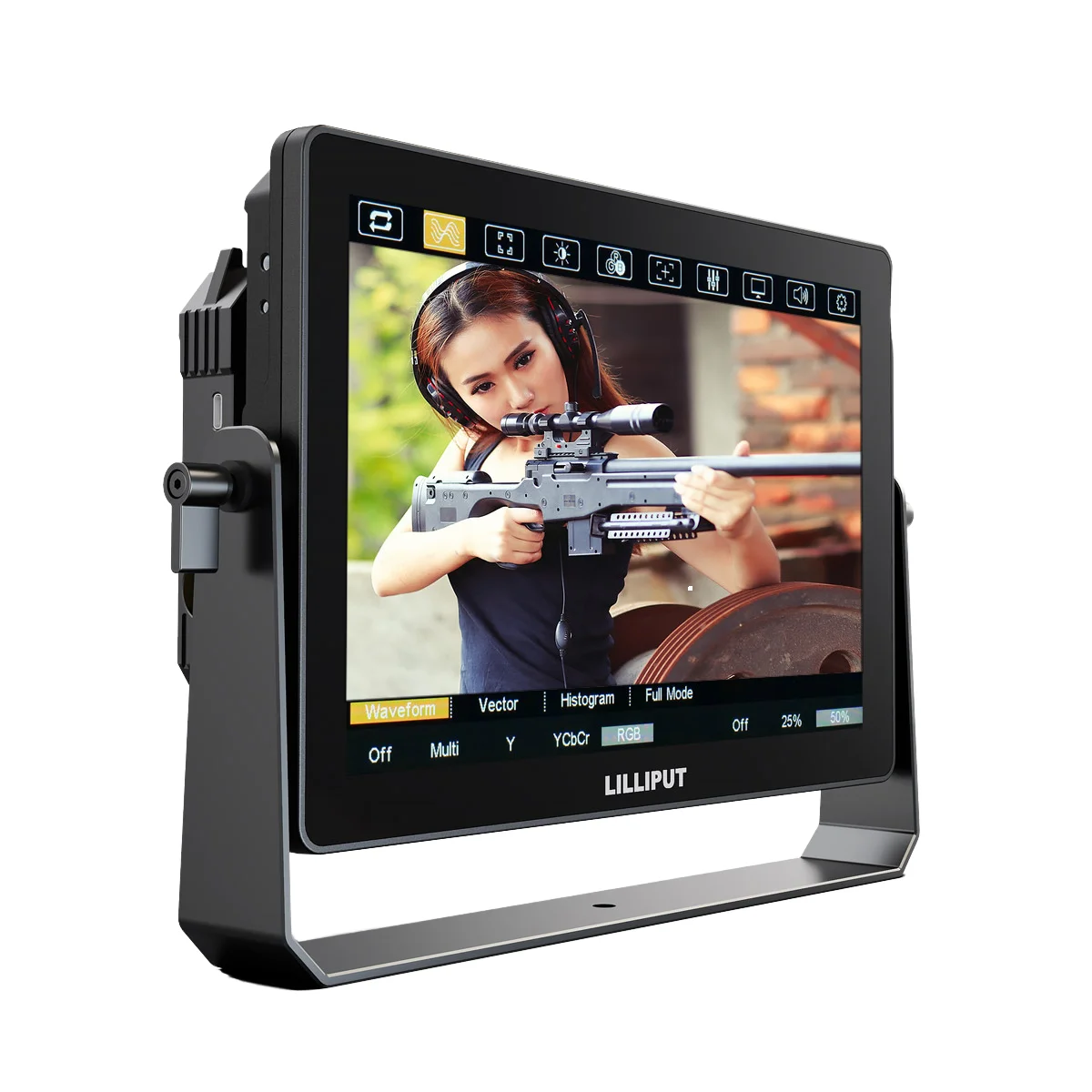 

For HT10S 10.1 Inch New LCD Desktop Outdoor Video Photography Monitor High Brightness 1500nits 3G-SDI Touch Built-in Speaker HDR