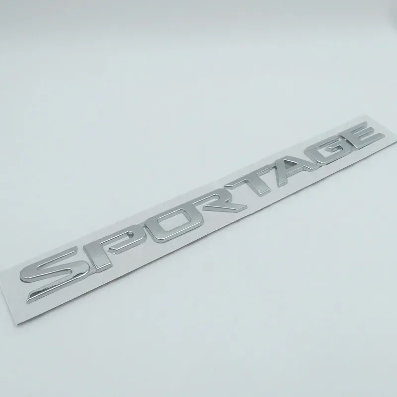1pcs 3D ABS SPORTAGE Car Letter Rear Trunk Decals Emblem Badge Sticker Decal Styling Accessories