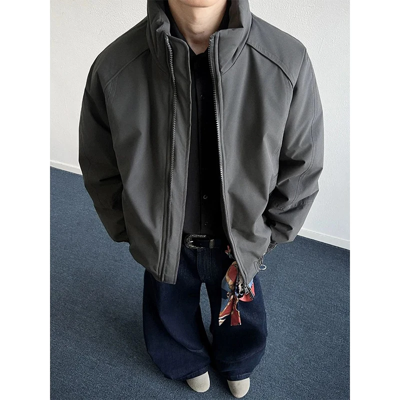 

American Style Three-Proof Workwear Cotton Jacket Men's Winter Thickened Bomber Pilot Short down Jacket Loose Duckling Coat