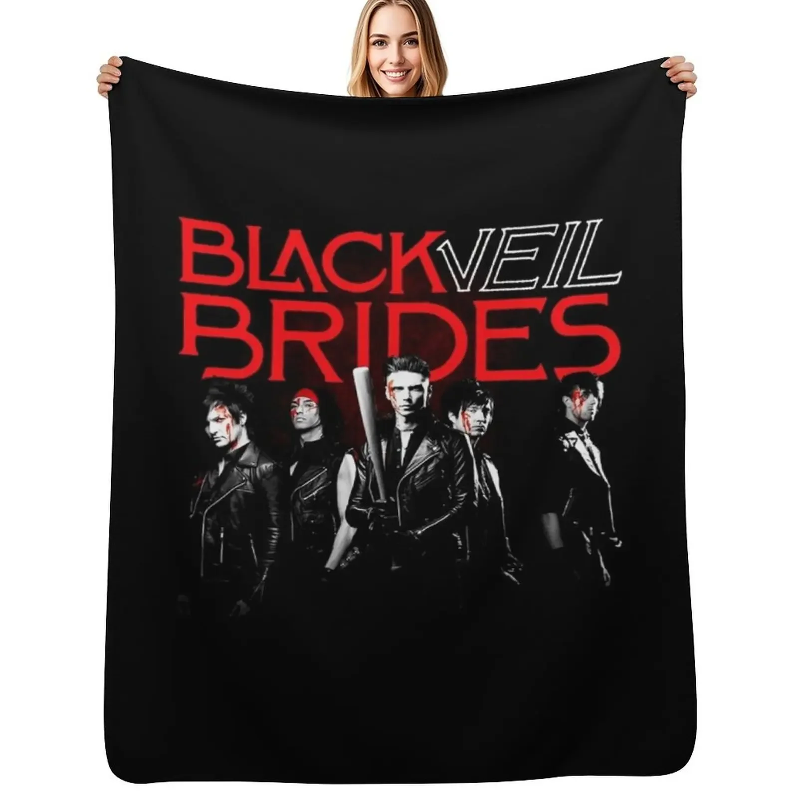 

bvb black veil brides Throw Blanket For Baby Decorative Throw funny gift Luxury Throw Blanket