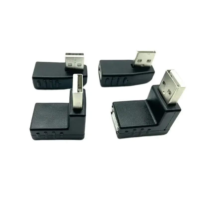 90 Degree Left /Right /Up/Down Angled Bending USB 2.0 A Male to Female Adapter Extension Connector for Computer Notebook