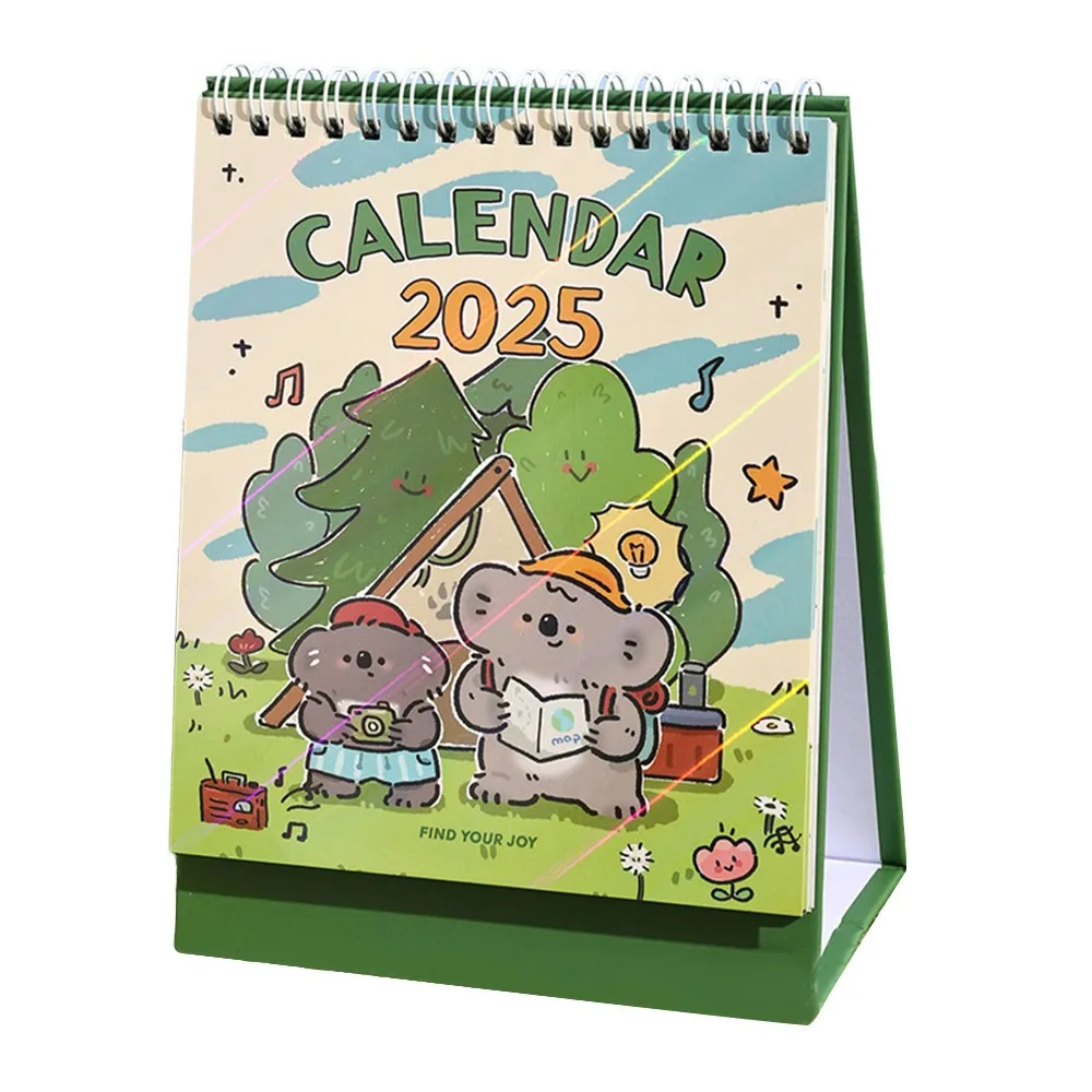 

Cute Cartoon Animal 2025 Calendar Daily Monthly Planner Portable Capibara Calendar Snake Year Calendar Home Decoration
