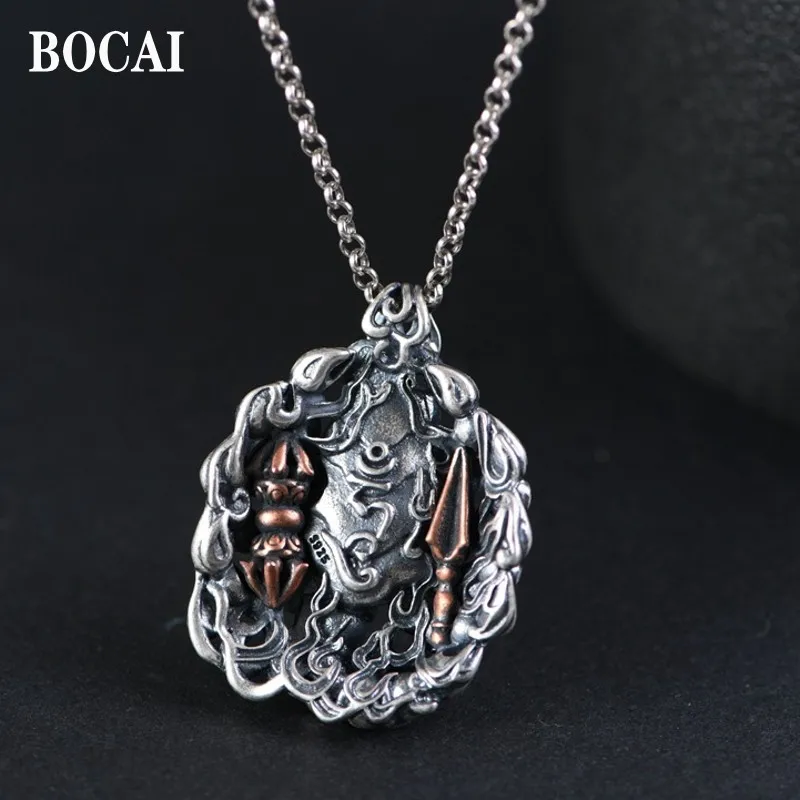 BOCAI 100% Real S925 Silver Retro Thai Jewelry Original Personality Scorpion Pendant for Men Punk Fashion Holiday Gift