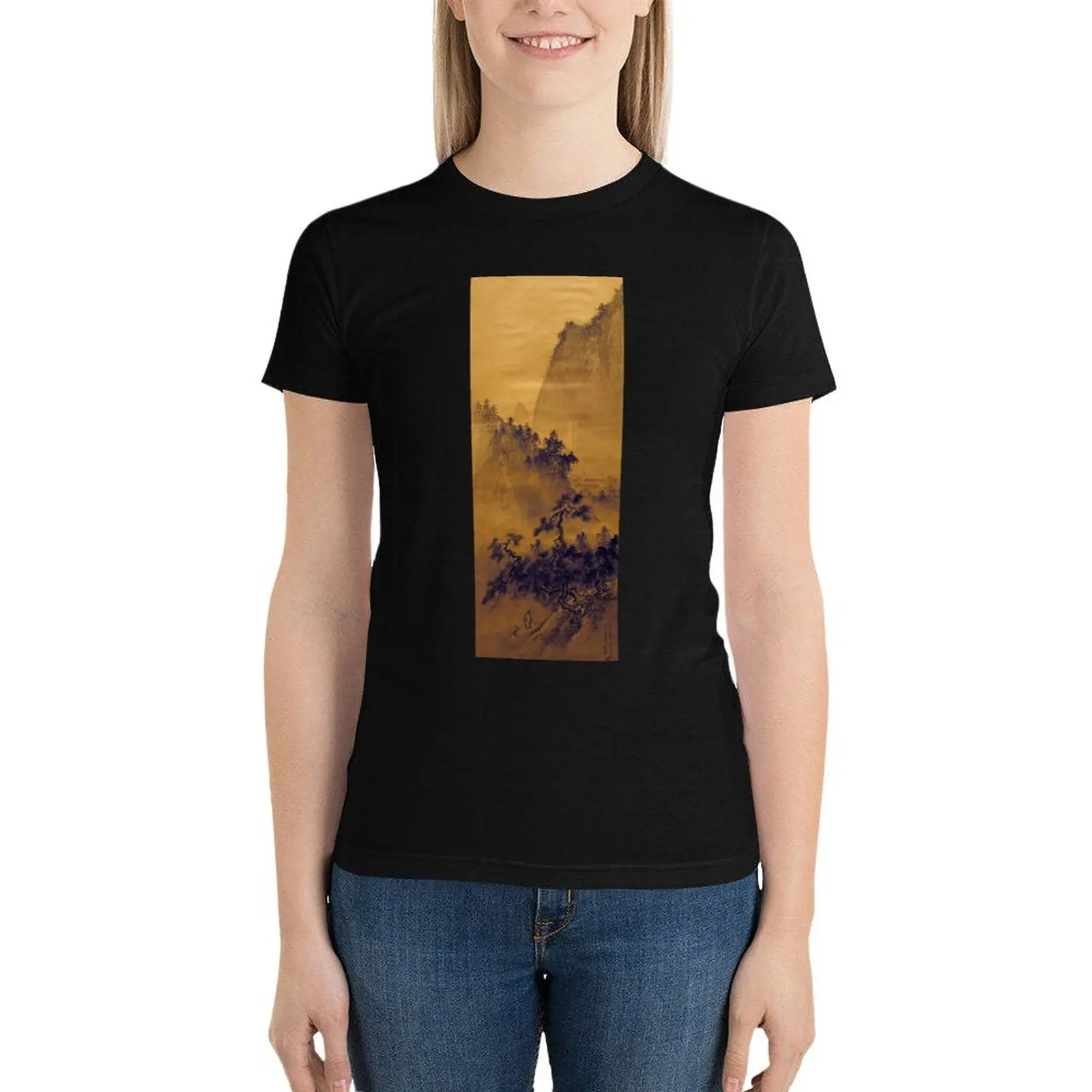 

Dai Jin Dense Green on Spring Mountains T-Shirt heavyweights Female clothing woman t shirt