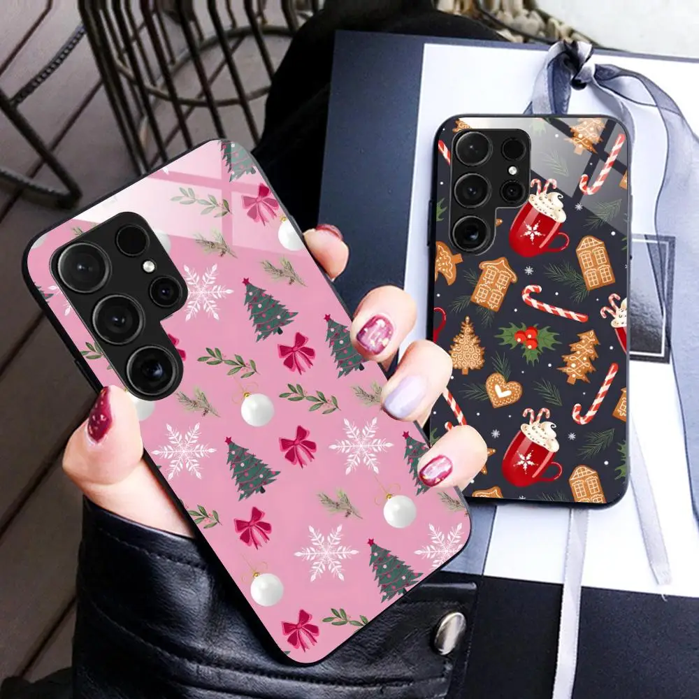 Christmas Present Saint Phone Case for Samsung Galaxy A56 55 54 53 52 51 36 35 34 23 16 15 5G Glass Protective Cover