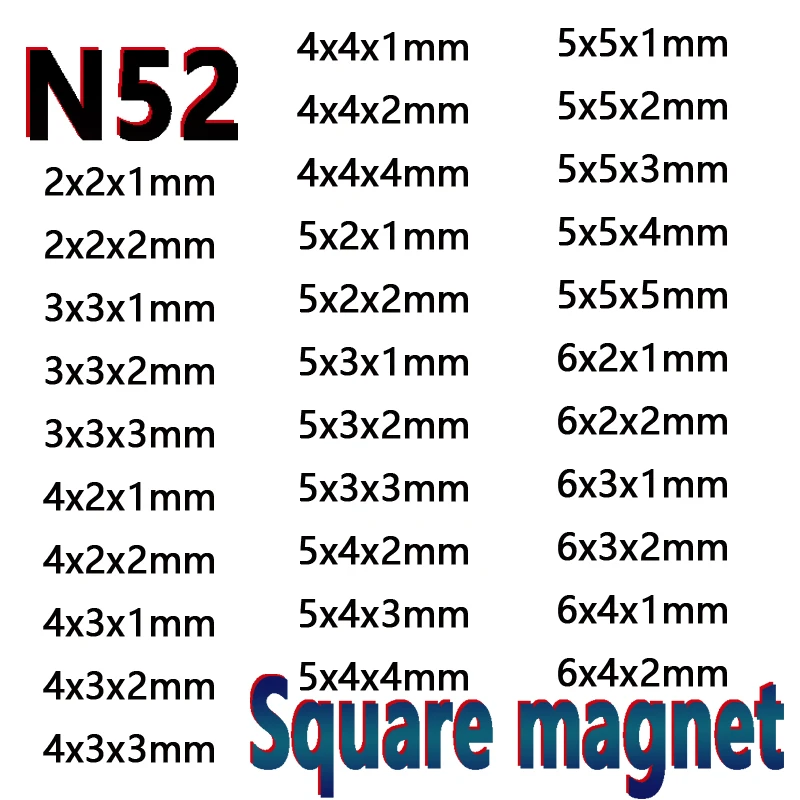 N52 2x2x1 8x2x1 4x2x2 4x3x2 5x2x2 4x4x1 5x4x4 6x3x1 6x4x2 Iman Офисная доска Наука Diy Холодильник Инструмент Strorage Холодильник