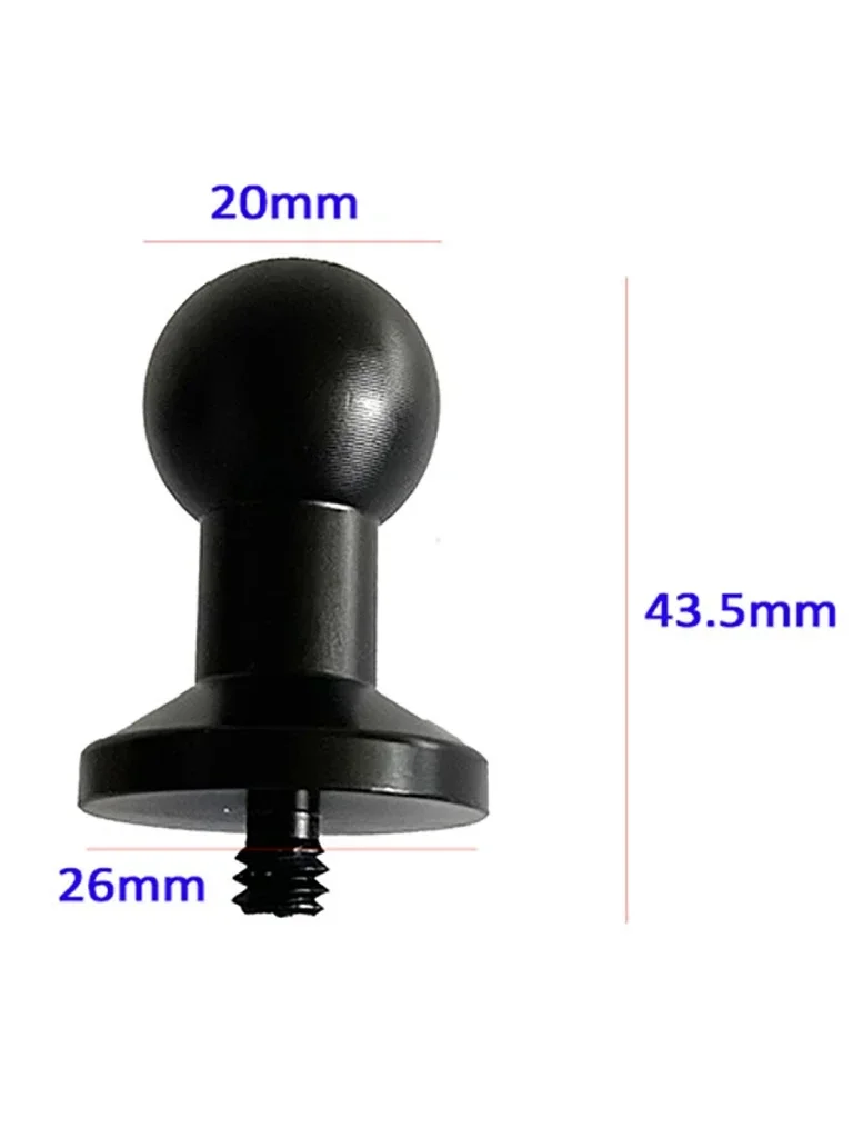 D20/15/13mm ball head seat Car magnetic suction bracket Sports camera recorder 17MM ball head to M6 screw