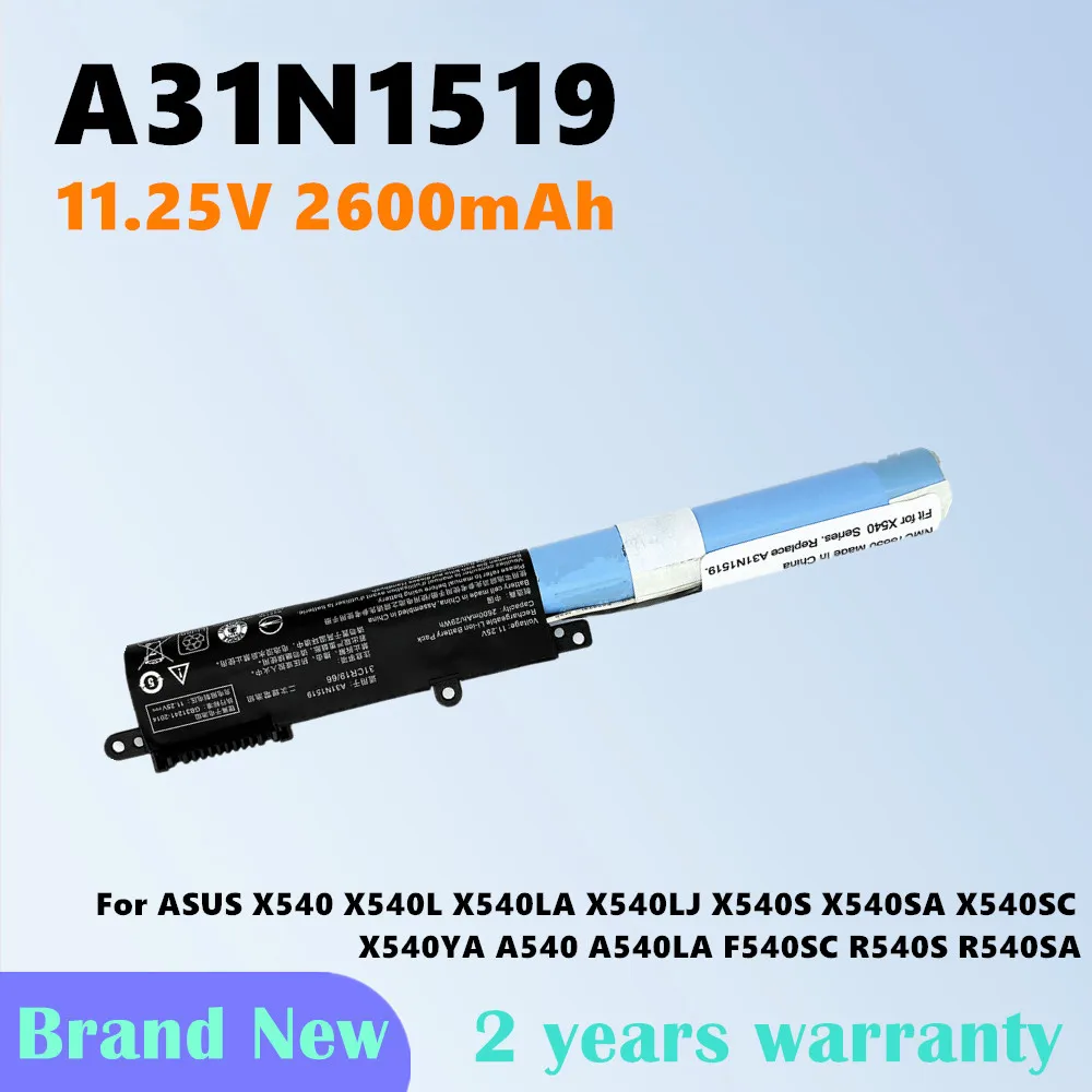 Laptop Battery A31N1519 For ASUS F540SC X540LJ F540UP7200 X540S R540L X540SA R540LA X540SC R540LJ 3CELLS