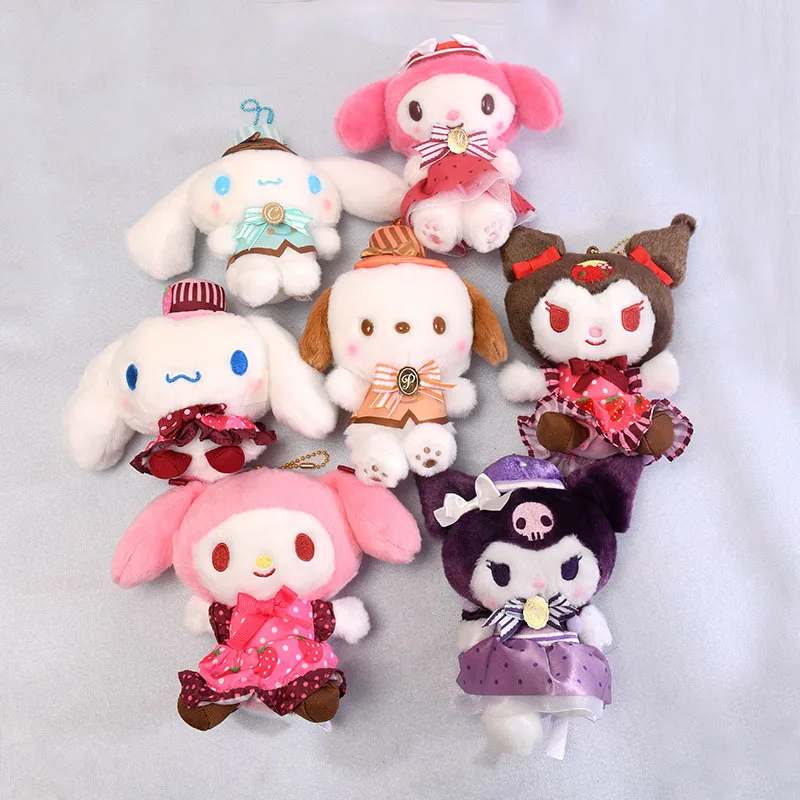 

Японское аниме Sanrio Новинка Kawaii Kuromi мягкая игрушка десерт послеобеденный чай серия Милый Коричный кукла брелок кулон подарок