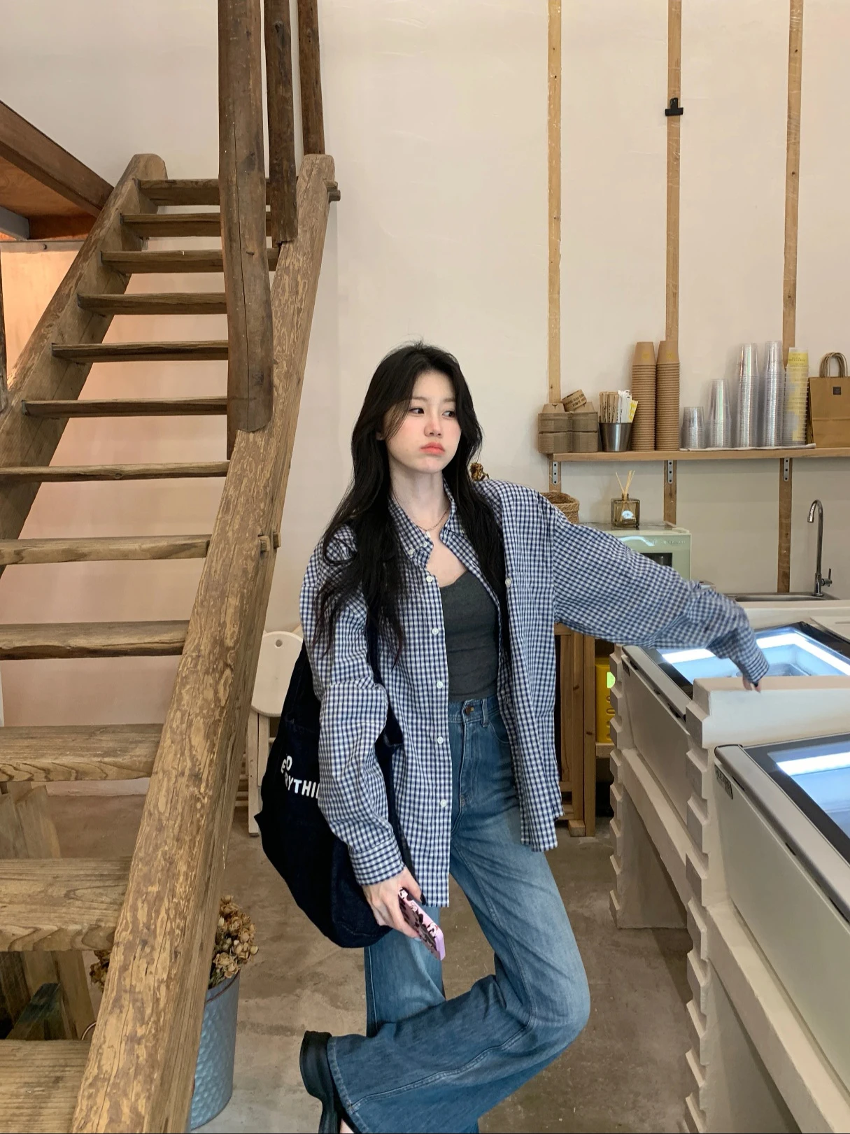 ブルーストライプルーズロングスベ女性用irt冬新デザインアウターウェアカジュアルファイオン快適なフィット感クラシックsleコート