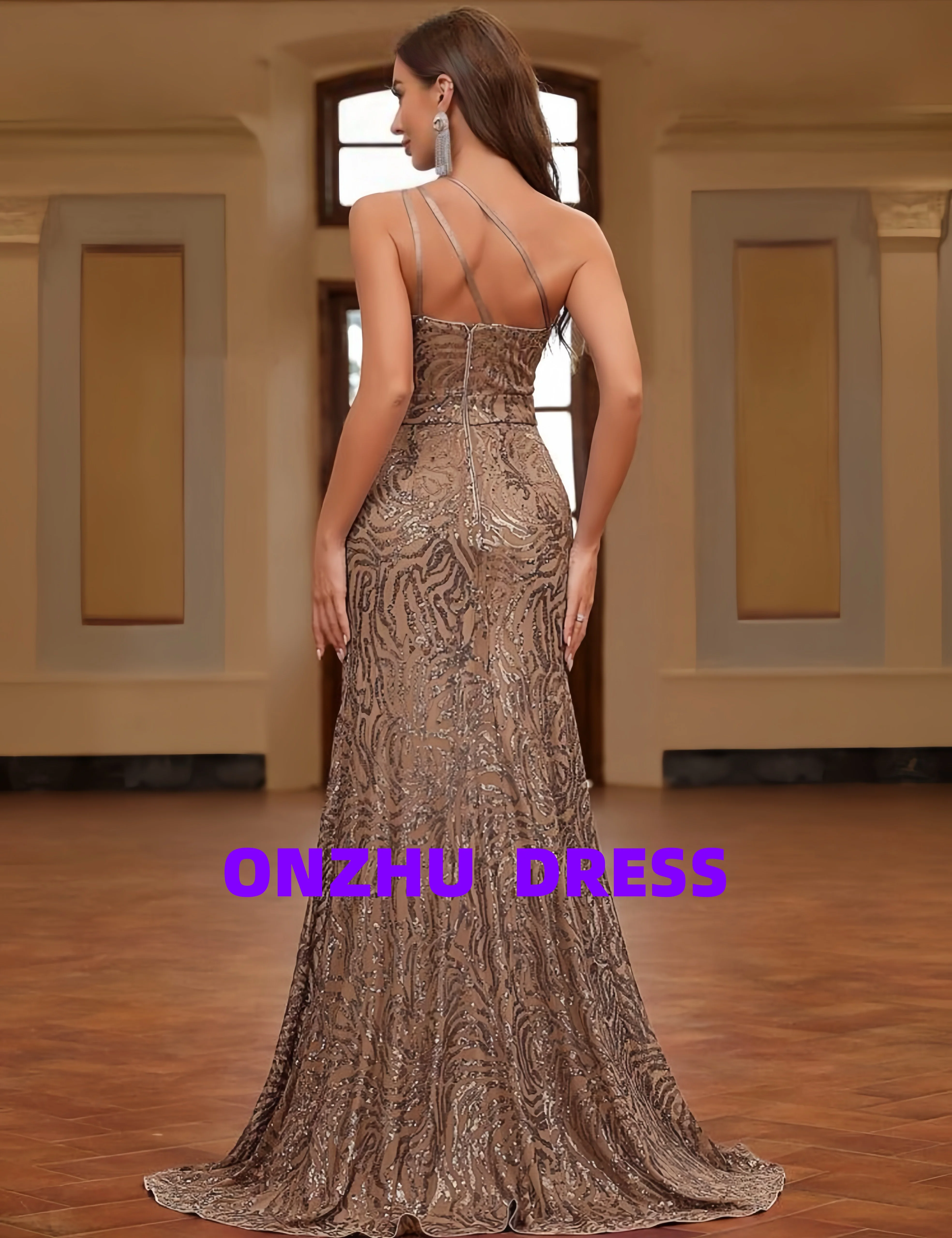 فساتين سهرة مخصصة بكتف واحد بدون أكمام حورية البحر سبليت فساتين سهرة فاخرة رداء de soiree vestidos de gala vestidos de gala Party