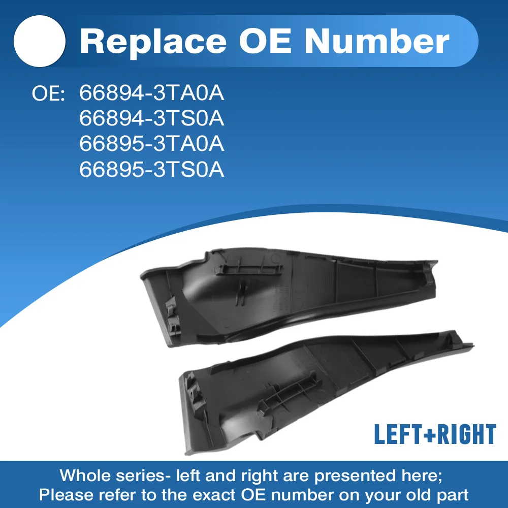 

2pcs For Nissan TEANA ALTIMA J33 L33 2013 2014 2015 2016 2017 2018 Car Cowl Extension Trim Covers 66894-3TA0A 66894-3TS0A