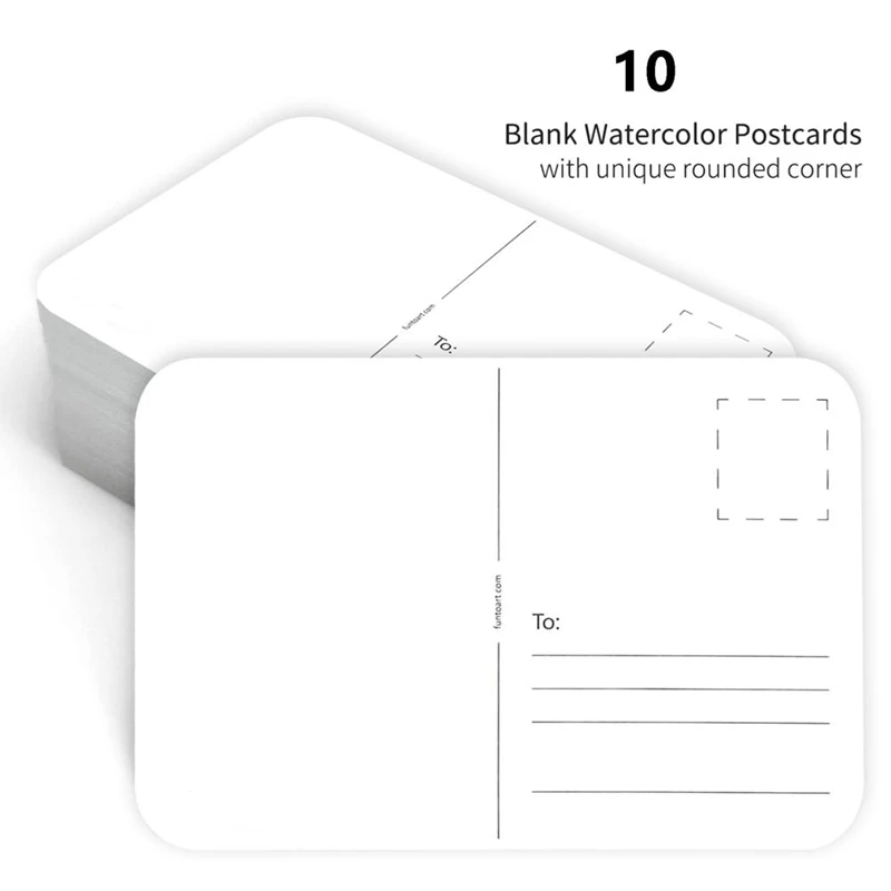 Papier d'interconnexion vierge pour notes de remerciement et cartes de voeux, papier d'art lourd sans acide, cartes postales, 10 cartes