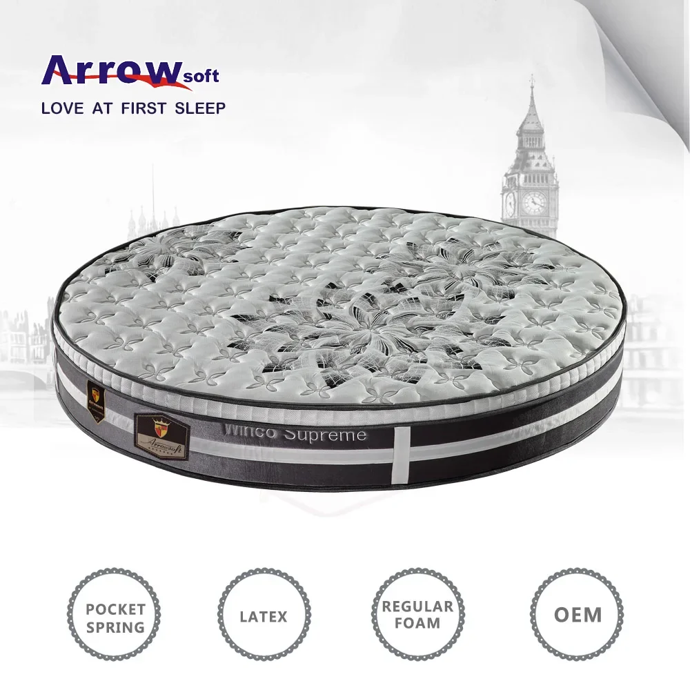 ArrowSoft Round Bed Mattress King Size Round Mattress