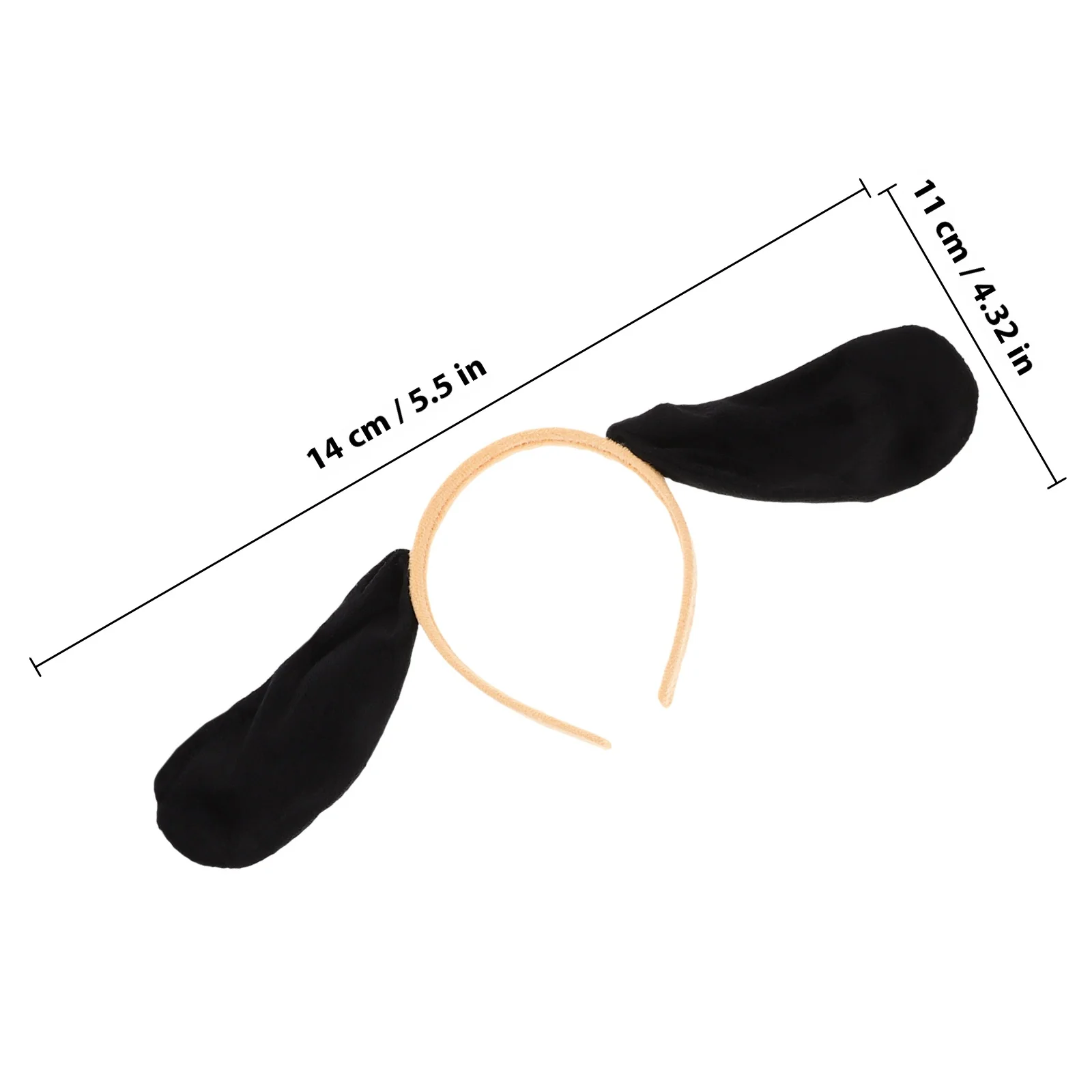 어린이 동물 테마 파티 무대 공연을 위한 꼬리 나비넥타이 가짜 코가 포함된 섬세한 개 귀 머리띠 세트 1세트