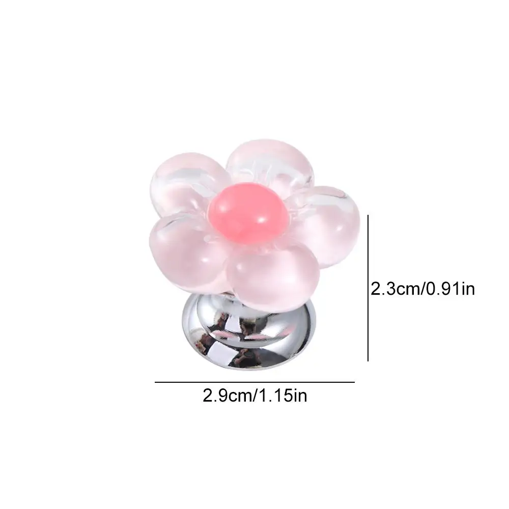 Self-Adhesive Toilet Tank Button Nail Protector Labor-saving Toilet Presser Flower Shape Resin Water Press Flush Button Home