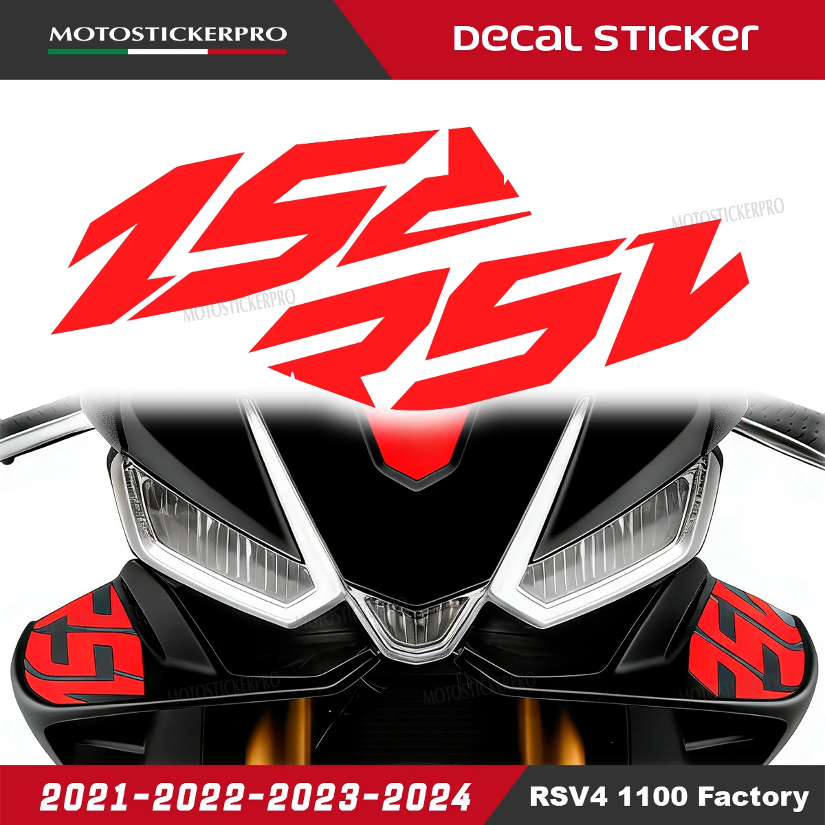 Motorcycle Wing Side Panel Decal Kit For Aprilia RSV4 1100 Factory 2021 2022 2023 2024 RSV4 Fairing Body Vinyl Stickers Decal