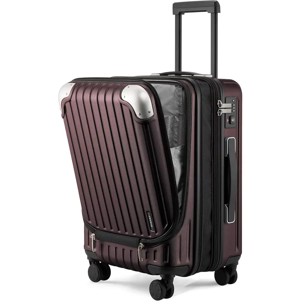 

20 Inch Expandable Hard Shell Spinner Suitcase with TSA Lock, Red