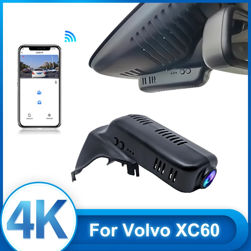 4K 2160P Video Recorder Front and Rear Dash Cam Car DVR For Volvo XC60 T5 T6 2015 2016 2017 2018 Dash Camera Driving Recorder