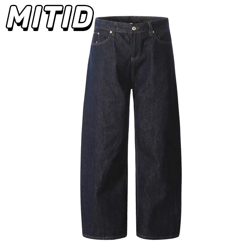 

Japanese Trendy Jeans For Men Y2k Streetwear Ins Dedsign Baggy Wide Leg Pants Summer New Fashion Casual Full Length Denim Pants