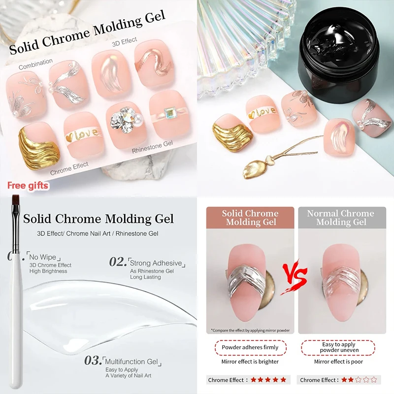 15ml 3D Wave Liner Gel Nail Polish Semi Permanent UV Gel For DIY Painting Drawing Manicure Varnish Nail Art Free Nail Brush